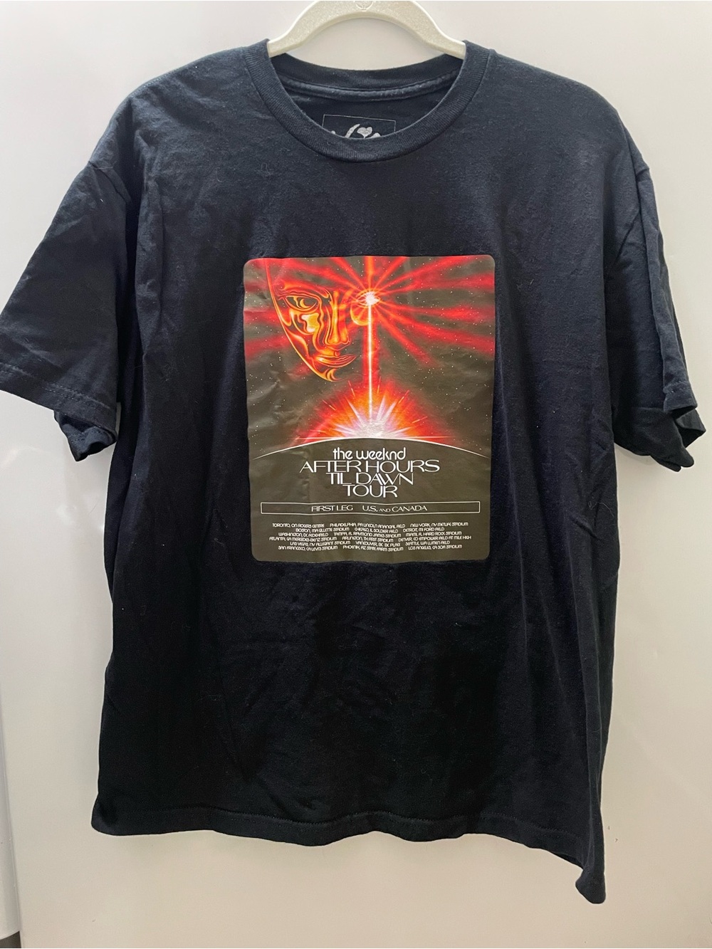 The Weeknd After Hours Til Dawn Official Tour Merch Size Large Black T-shirt